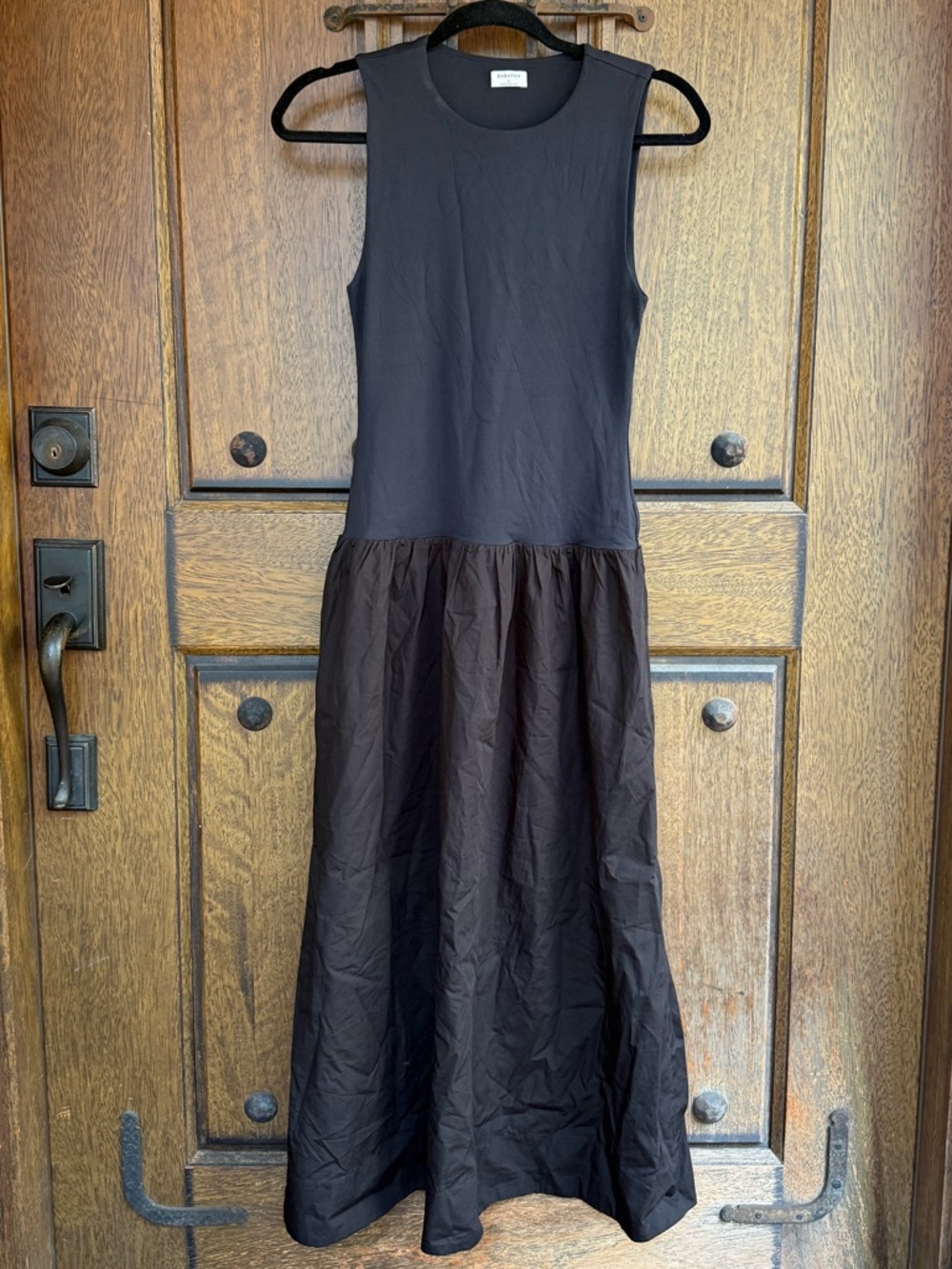 Babaton Black Sleeveless Maxi Dress Size S